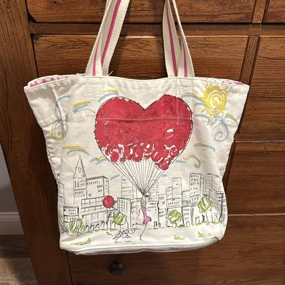 Brighton free your heart balloons tote bag - Picture 2 of 5